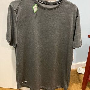 Gray new short sleeve athletic shirt size Medium